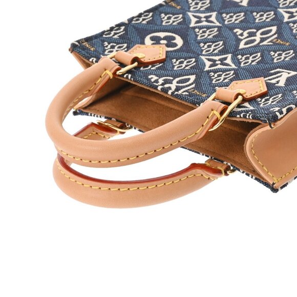 LOUIS VUITTON Monogram Petite Sac Plat Since1854 2WAY blue - Picture 12 of 16